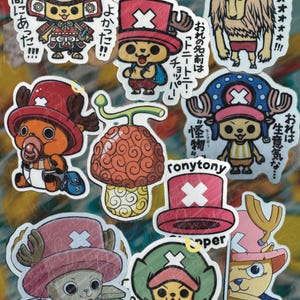 Straw Hat Doctor Reindeer sticker, anime merch, Jolly Roger pirate ,anime pirate stickers, vinyl stickers