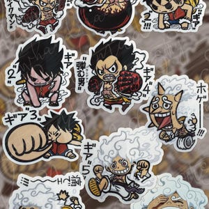 Pirate anime gear sticker, anime merch, Jolly Roger pirate ,anime pirate stickers, slayer, waterproof vinyl stickers