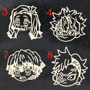 Demon Chibi, anime merch, beast boy, bamboo girl,anime car stickers, slayer, vinyl stickers image 7