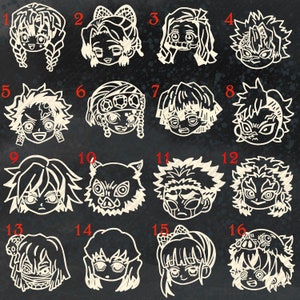 Demon Chibi, anime merch, beast boy, bamboo girl,anime car stickers, slayer, vinyl stickers image 1