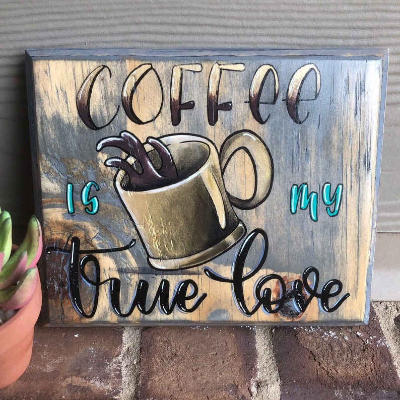 Home Decor Home Coffee Sign Home Sign Coffee Bar Decor Funny