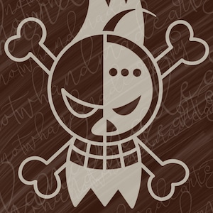 Straw Hat anime sticker, anime merch, cyborg Jolly Roger pirate ,anime car stickers, slayer, vinyl stickers