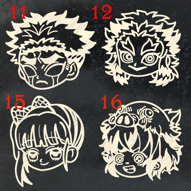 Demon Chibi, anime merch, beast boy, bamboo girl,anime car stickers, slayer, vinyl stickers image 9