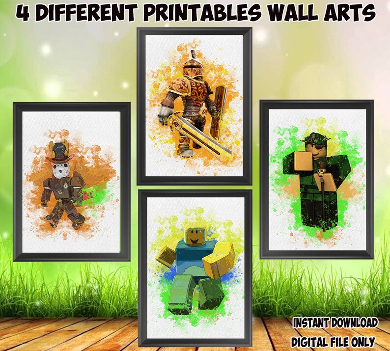 Roblox Wall Arts Roblox Watercolor Instant Download Roblox Etsy - image 0