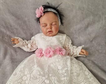 Robe de baptême de mariage princesse pour petites filles, tenue de soirée en tulle, à fleurs, vêtements de baptême pour bébés