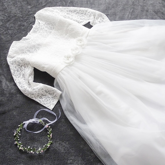 Ecru flower girl dresses sale