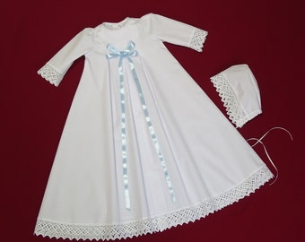 Christening gown, family christening gown, boy girl with cap T02