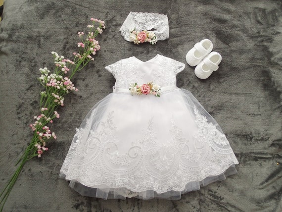 pirncess baby fashion dress Baby Girl Princess Wedding Baptism Dress Tulle Party Dress Flower Girl Dress  Christening Dress Baptism Baby Clothes