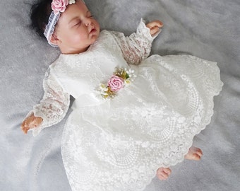 Baby meisjes prinses bruiloft doopjurk tule feestjurk bloemenmeisje jurk doopjurk doop babykleding