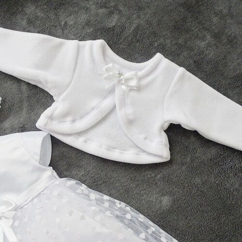 Baptismal dress, festive dress, bolero + shops headband + shoes 4 pcs. 