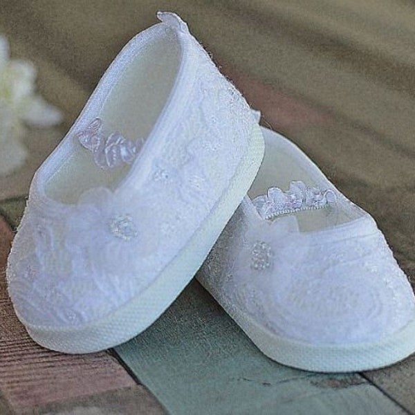 Baby shoes, baptism shoes baby, festive shoes baby infant toddler, walking shoes, fabric shoes white, baptism clothes -B107-