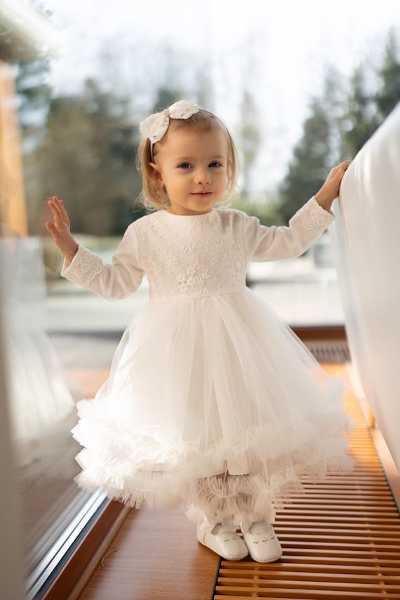 Robe de baptême robe bébé 62 68 74 80 86 robe de baptême ivoire