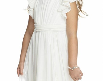 Lace flower girl, lace girl dress, lace dress, flower girl dress ecru lace, first communion dress size 116-164