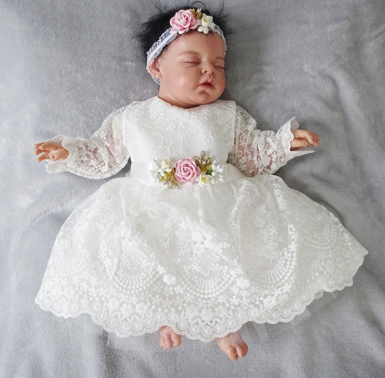 Baby Mädchen Prinzessin Hochzeit Taufe Kleid Tüll Partykleid Blumenmädchenkleid Taufkleid Taufkleid Taufe Babybekleidung zdjęcie 7