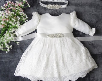 Baby Mädchen Prinzessin Hochzeit Taufe Kleid Tüll Partykleid Blumenmädchenkleid Taufkleid Taufkleid Taufe Babybekleidung