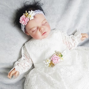 Baby Mädchen Prinzessin Hochzeit Taufe Kleid Tüll Partykleid Blumenmädchenkleid Taufkleid Taufkleid Taufe Babybekleidung zdjęcie 3