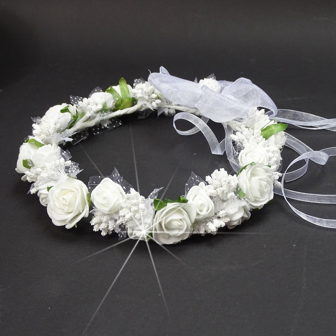 first communion hair wreath