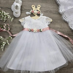 Christening dress baby dress christening dress white christening dress baby boho dress baby girl lace dress baby girl wedding dress