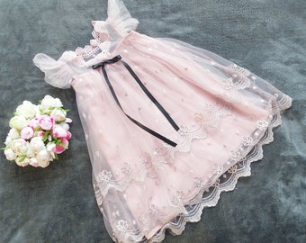 Birthday Dress RoseGold Girl Birthday Dress Birthday Dress Baby Girls Party Dress Toddler Birthday Dress Girl Blush Dress