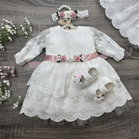 Robe Bapteme Boheme Bebe Fille Robe Dentelle Petite Fille Robe