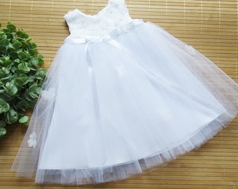 robe de baptême filles bébé robe de baptême, robe bébé blanche robe de baptême bébé filles robe en dentelle avec tulle robe baptême bébé fille