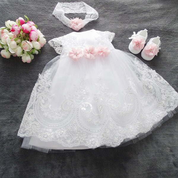 Baptism Dress Girl Baby, Baby Dress, Baptism Dress Baby Boho Dress Baby Girl Lace Dress Floral Baby Dress Baby Girl Wedding Dress