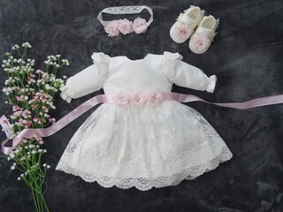 Abbigliamento Festoso Bambina Abito Bambina In Tulle Con Maniche Lunghe - Vestito Principessa Per Feste (2-7 Anni, Fiori E Sirena, Autunno) Vestito Festa Bimba Arcobaleno