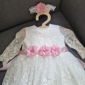 Baby Mädchen Prinzessin Hochzeit Taufe Kleid Tüll Partykleid Blumenmädchenkleid Taufkleid Taufkleid Taufe Babybekleidung Bild 2