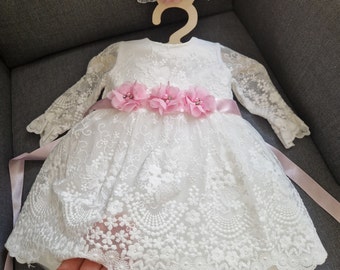 Vestido de bautizo y Boda de Princesa para niñas, vestido de fiesta de tul, vestido de flores para niñas, vestido de bautizo, ropa de bebé para bautismo