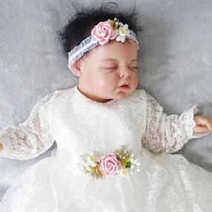 Baby Mädchen Prinzessin Hochzeit Taufe Kleid Tüll Partykleid Blumenmädchenkleid Taufkleid Taufkleid Taufe Babybekleidung zdjęcie 2