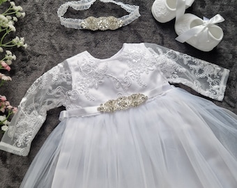 Taufkleid, Taufkleid, Baby Mädchenkleid, Spitzenkleid, Blumenmädchen Kleid, Taufkleid Spitze