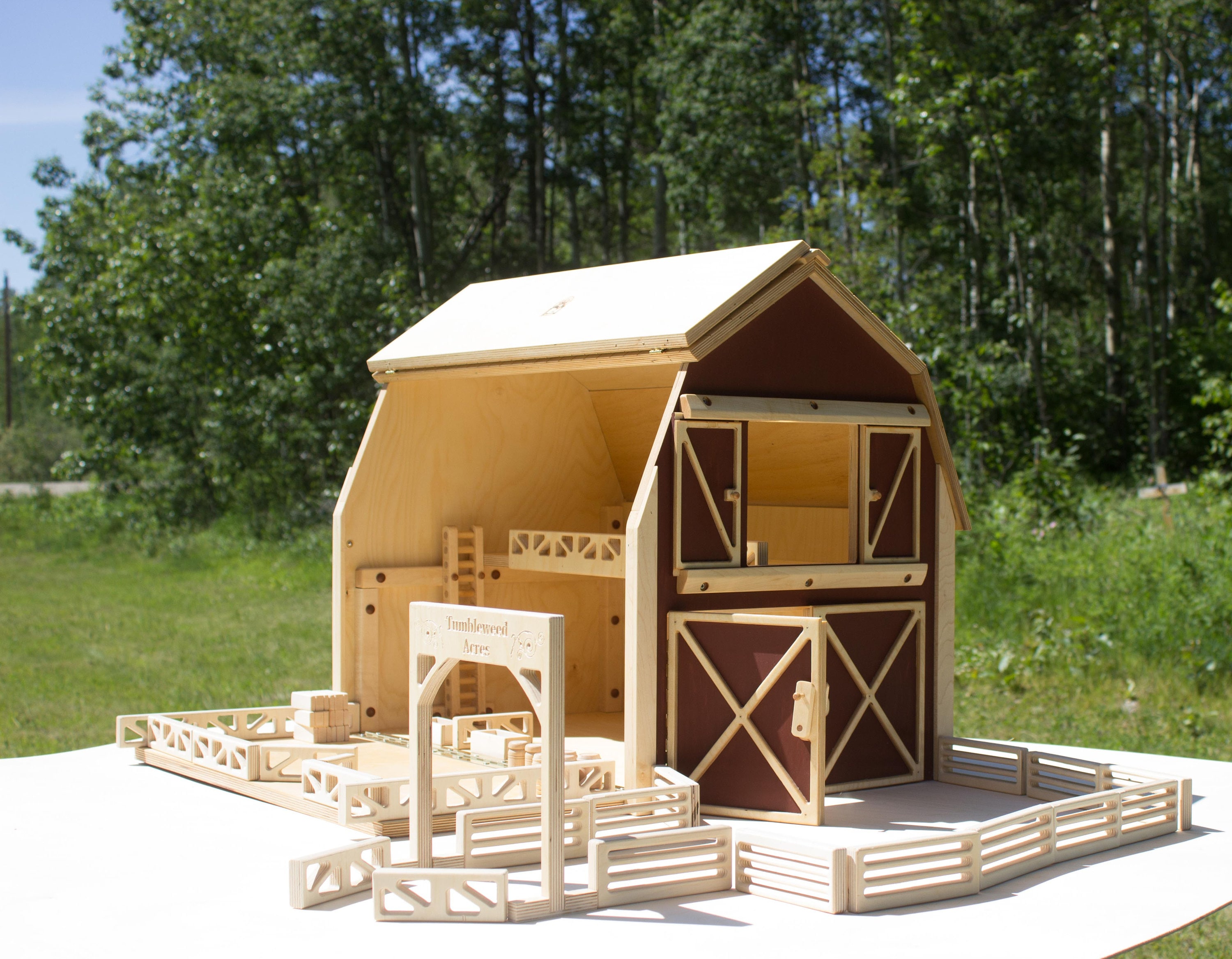 Big Red Barn Farm Toy Set Large Barn Set Barn Play Etsy