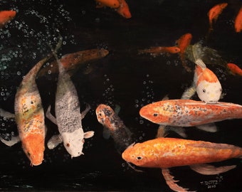 Watercolor Print - Nishikigoi
