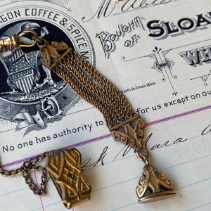 Vintage AUSTIN & STONE Watch Fob With Chain, 10.6 Grams no engraving