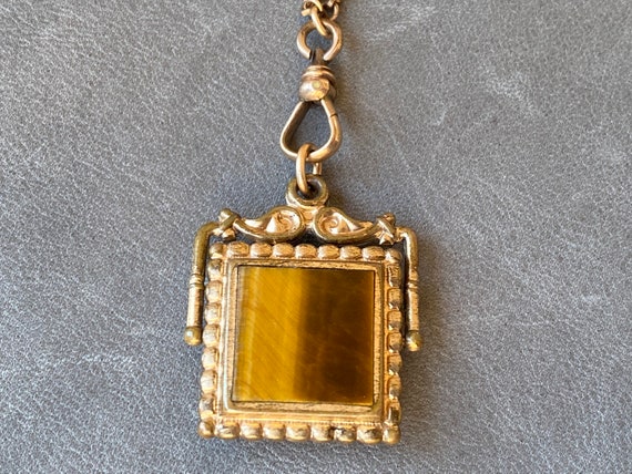 Antique Victorian 50" Lorgnette chain necklace wi… - image 10
