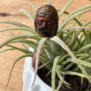 Antique Victorian Egyptian Revival mummy Pharaoh face stick pin