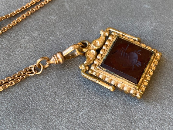 Antique Victorian 50" Lorgnette chain necklace wi… - image 8