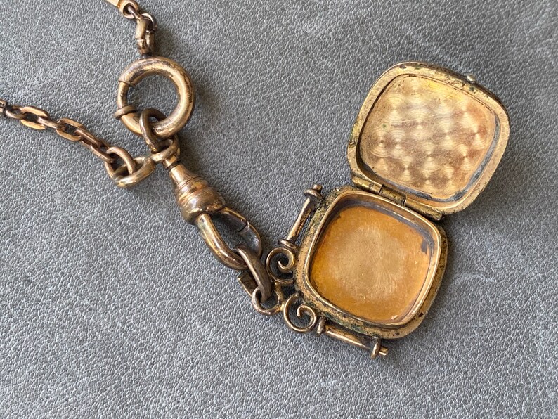 Antique Victorian Mini ROUNDED SQUARE LOCKET Paired With - Etsy