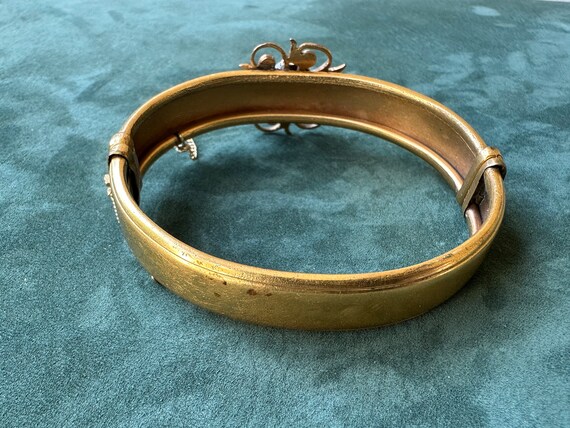 Victorian White Opal Gold Filled Bangle Bracelet … - image 5