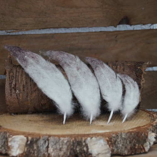 Pointy Feathers template & Materials Kit Needle Felting Kit Etsy