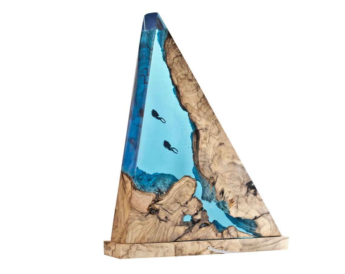 Resin Scuba Divers Lamp Resin Lamp Resin Epoxy Lamp Epoxy Etsy