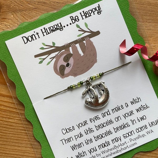 Sloth Wish Bracelet