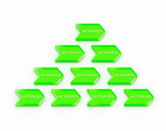 LITKO Activated Tokens | Fluorescent Green Acrylic Game Markers | 10 Pack