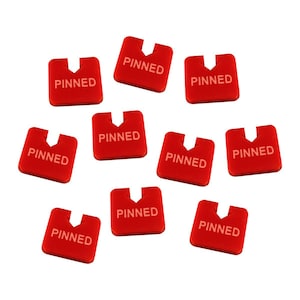 LITKO Pinned Tokens | Command Markers | Historical Wargame Markers | Red, Blue, Black, or Green | 3mm Laser-Cut Acrylic Tokens