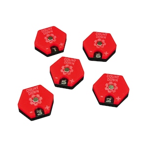 LITKO Fleet Wars Boarding Dials | Acrylic Boarding Action Trackers | Compatible with the Halo: Fleet Battles Sci-Fi Fleet Games | Set of 5