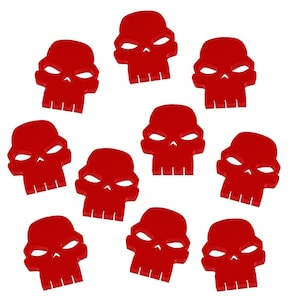 LITKO Skull Tokens Casualty Markers | Acrylic Death Markers | Compatible with Wargames, RPGs, and Board Games | Hit Counters | 10 Pack