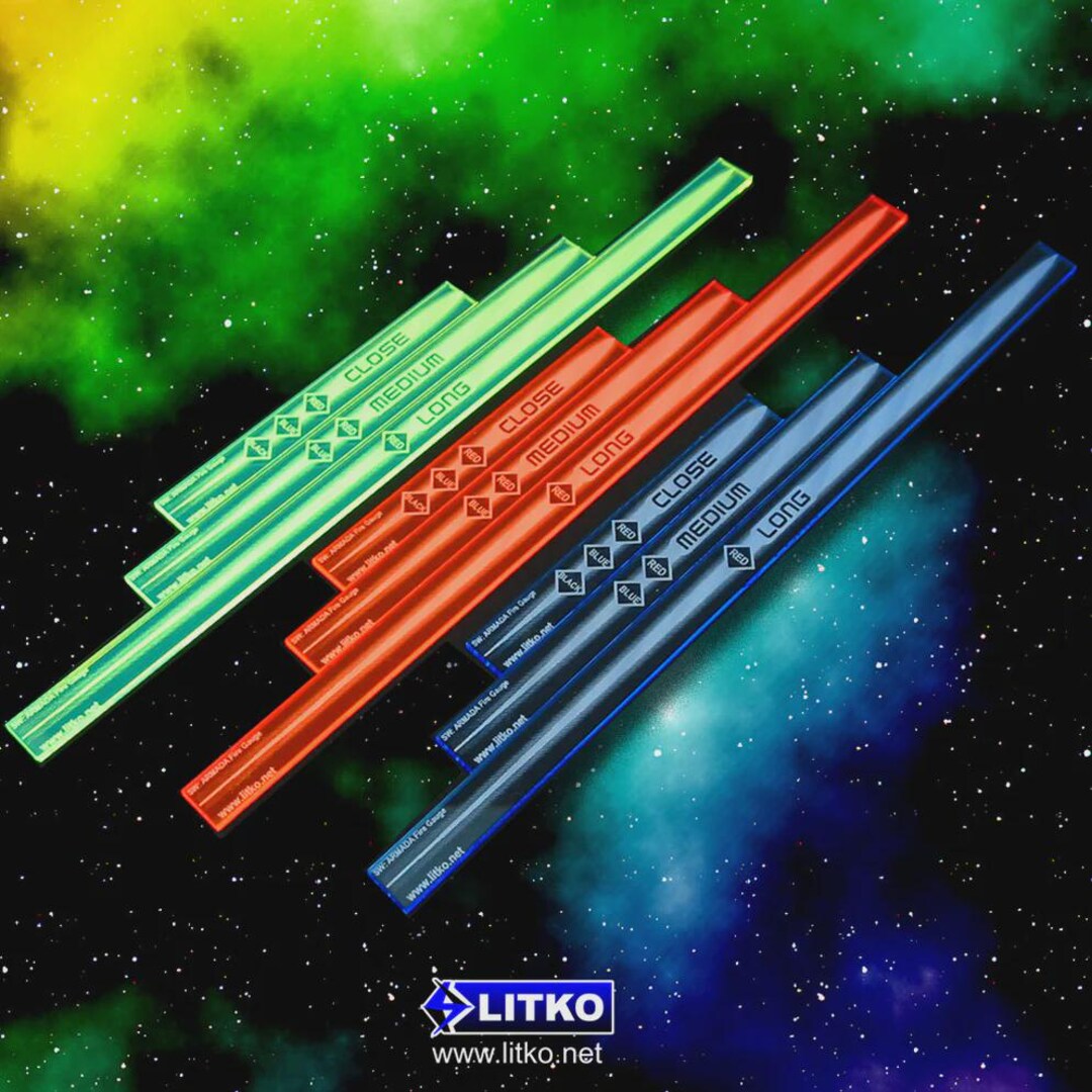 Attack With Ruler LITKO Multi-range Gauge Set | 3-piece Acrylic Long, Medium, and Close ...