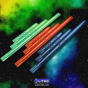 LITKO Multi-Range Gauge Set | 3-Piece Acrylic Long, Medium, and Close Range | Attack Movement Ruler | Compatible with Star Wars Armada