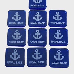 LITKO Infrastructure Tokens | WWII, Modern Wargaming Accessories | Train Depots, Factories, Airfields, Radar & Naval Bases Markers