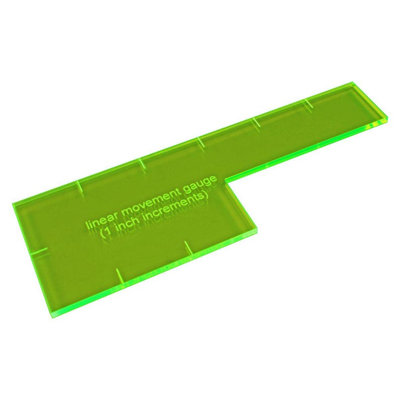 LITKO 1-inch Linear Gauge | 4-side Measuring Tool | Fluorescent Green ...